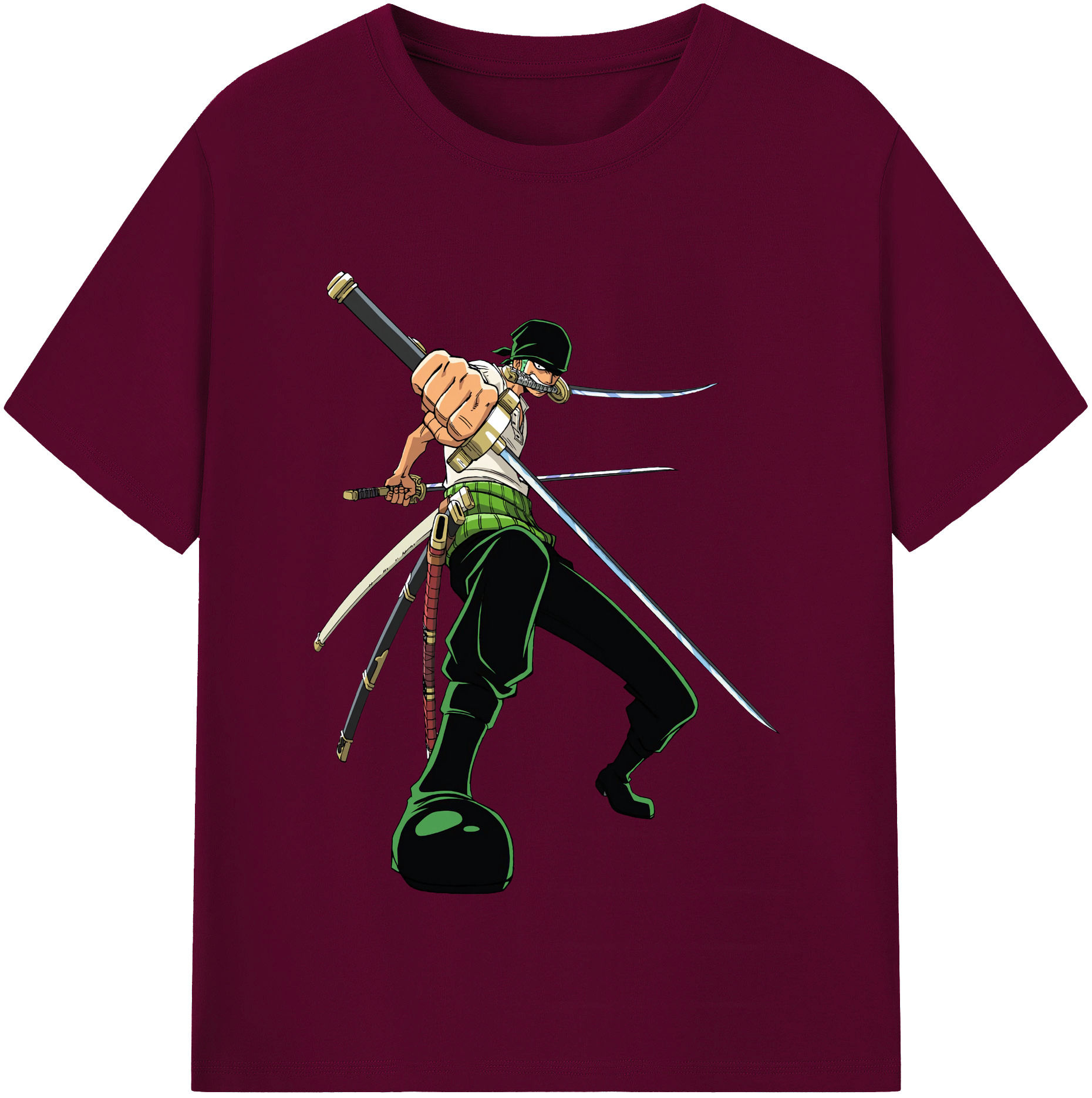 ワンピース ロロノア・ゾロ ONE PIECE Roronoa Zoro レディースカジュアルプリントTシャツ（綿100％）